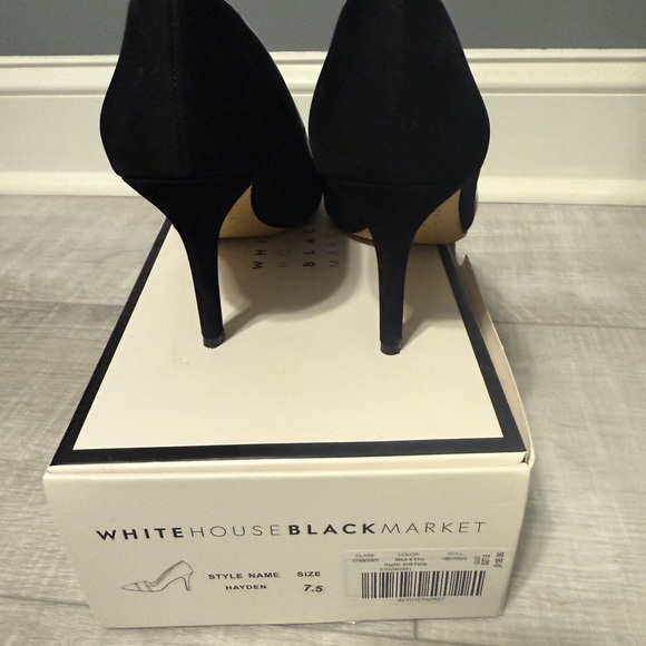 White House Black Market Black and White Heels - Picture 3 of 6